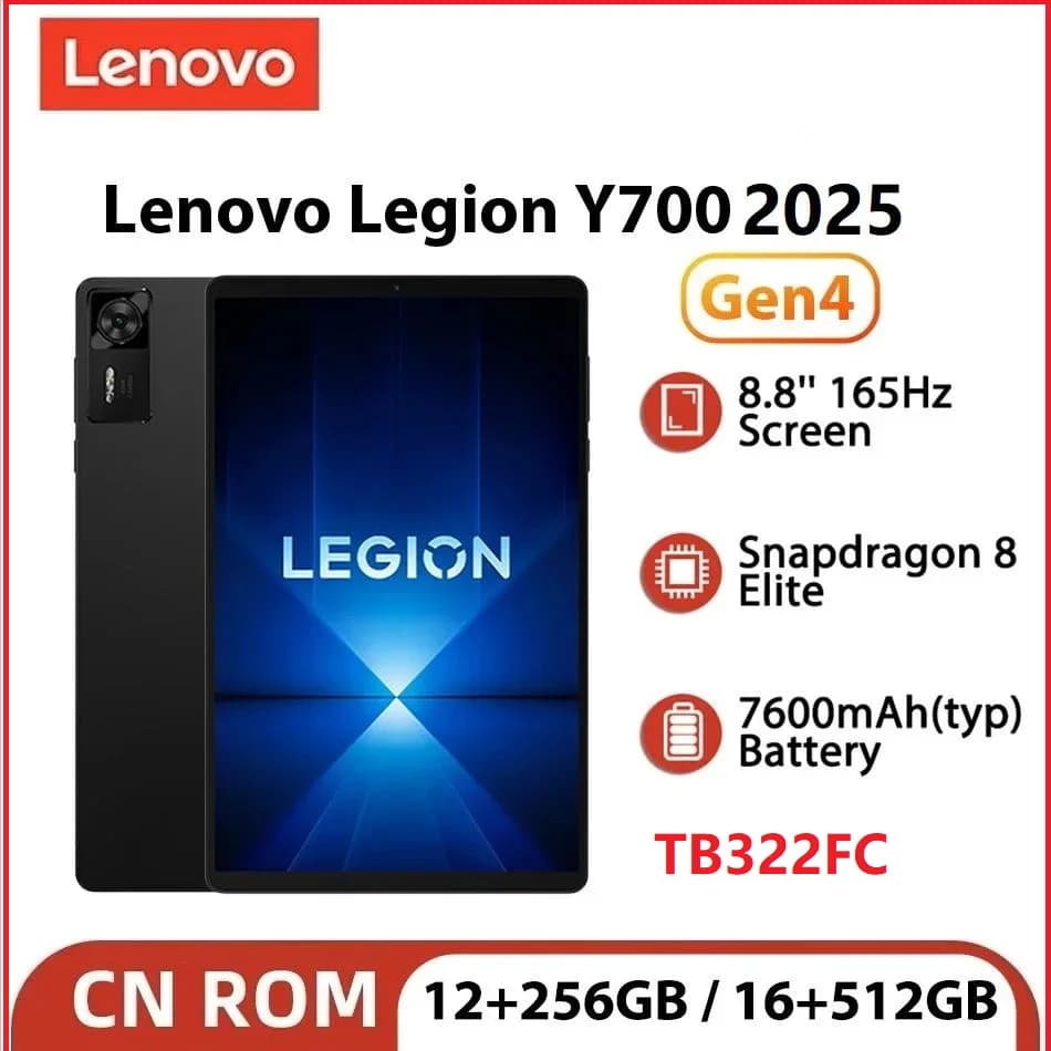 Lenovo Legion Y700 2025 Gen 4 Tablets PC CN Version Android Pad TB322FC Gaming Tab