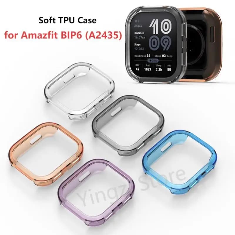 Custodia morbida in TPU cava per Amazfit BIP 6 (A2435) Protezione per paraurti con cinturino per Smart Watch per accessorio Amazfit Bip6 (A2435)