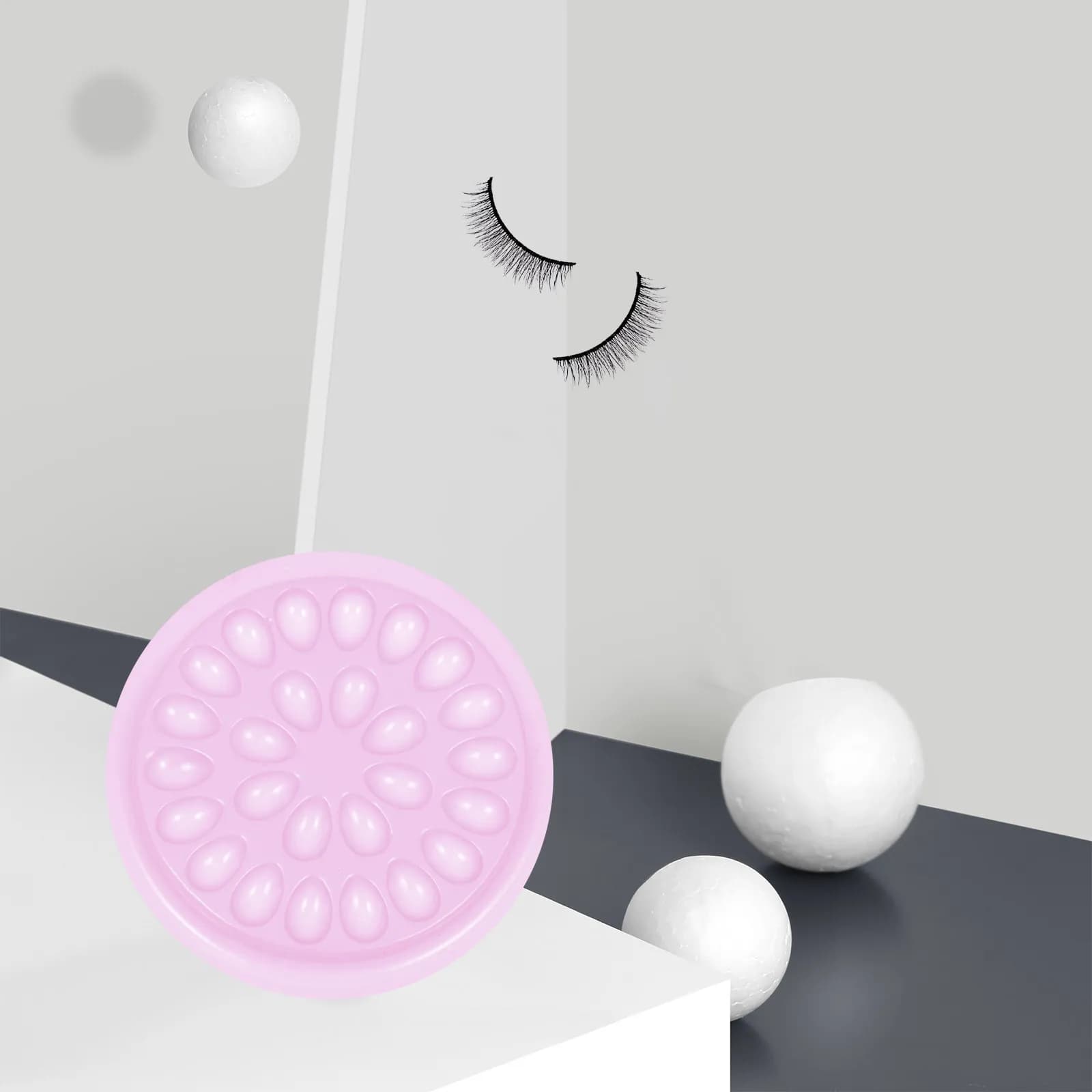 100 Pezzi di Accessori per Extension Ciglia, Cuscinetti in PVC Non Rotante per una Fissazione Stabile delle Ciglia Finte, Strumento di Aiuto per l'Applicazione Adatto ai Principianti