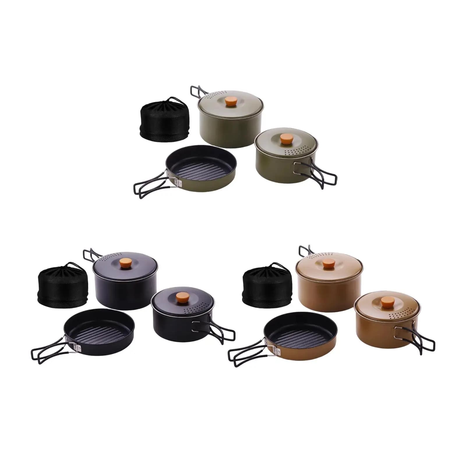 3 piece camping kitchen set Kitchen set Camping pots for barbecue travel