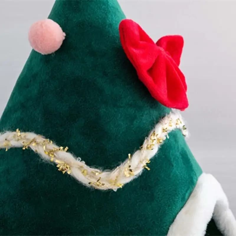 L9BE Cuccia per animali a forma albero Natale con cuscino rimovibile Cuccia per cani Accogliente cuccia per cuccioli