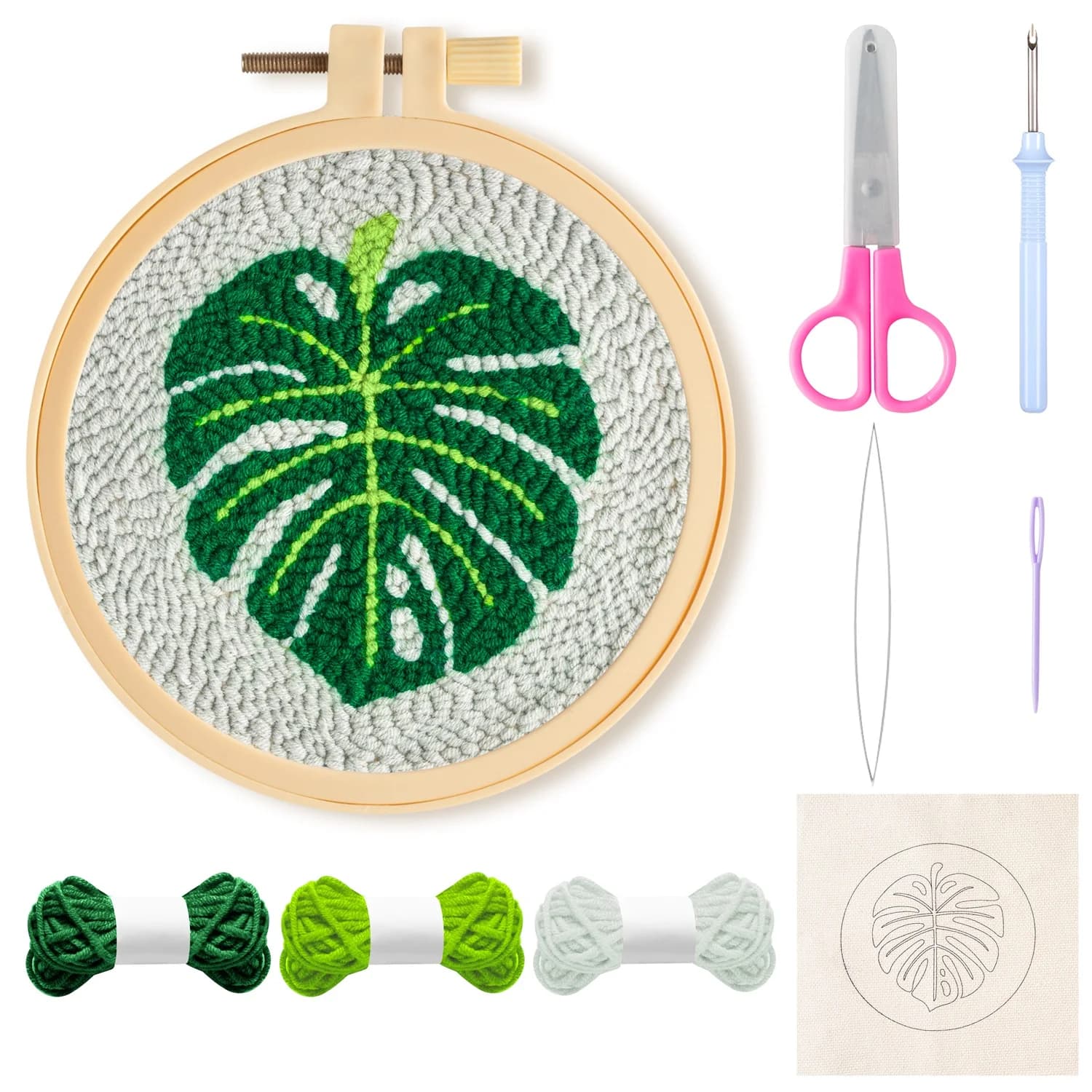DIY Animal Punch Needle Kits for Beginners With Hoop Embroidery Punch Needle Starter Craft for Handmade Kits DIY Supplies