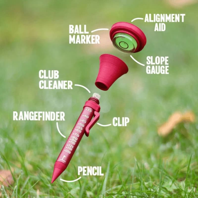 Strumento multifunzione da golf 6 in 1 Combinazione di punte e attrezzi da golf multifunzionali con supporto per tee Accessori per la pulizia delle mazze