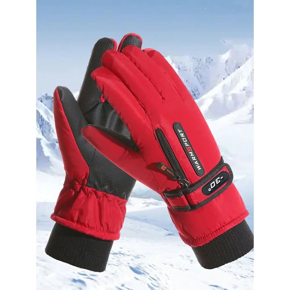Waterproof Windproof Touchscreen Ski Gloves With Pocket For Winter Snowboard