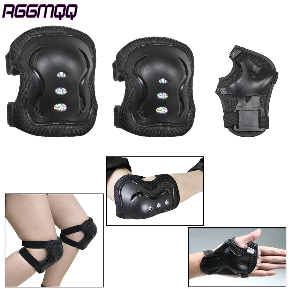 Set di 7 caschi e imbottiture per bici per bambini (3-10 anni) - Protezioni per ginocchia/gomiti/polsi regolabili per ciclismo, skateboard, scooter - Leggero e sicuro