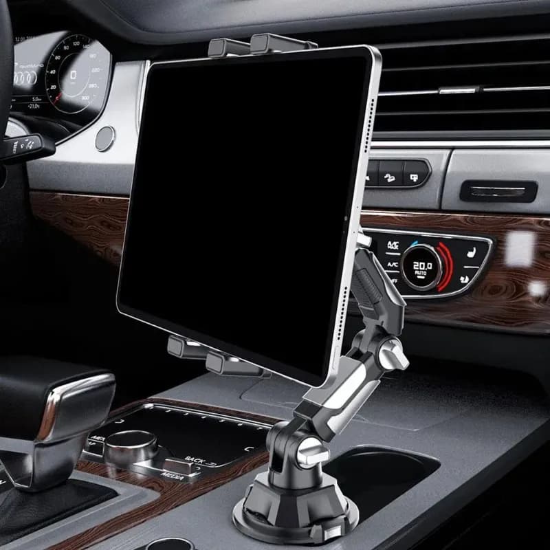 Supporto universale per supporto per telefono tablet portabicchieri per auto con braccio lungo regolabile per iPhone iPad per Samsung Galaxy Tab per Kindle