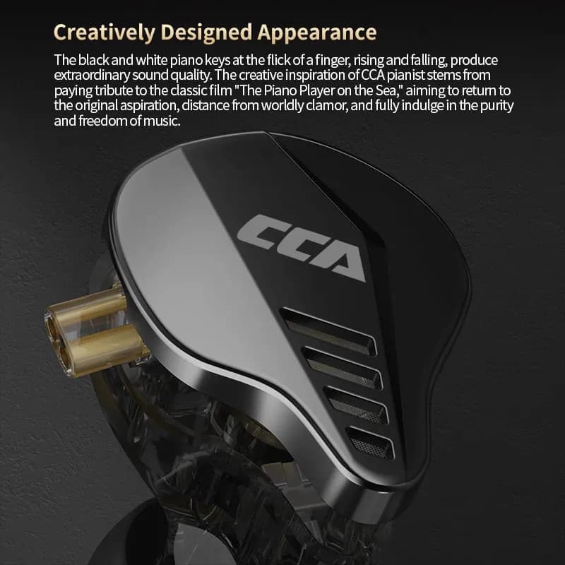 CCA PIANIST High-Quality In-Ear Hybrid Earphones for Gaming Superior Sound Quality Esports Headset