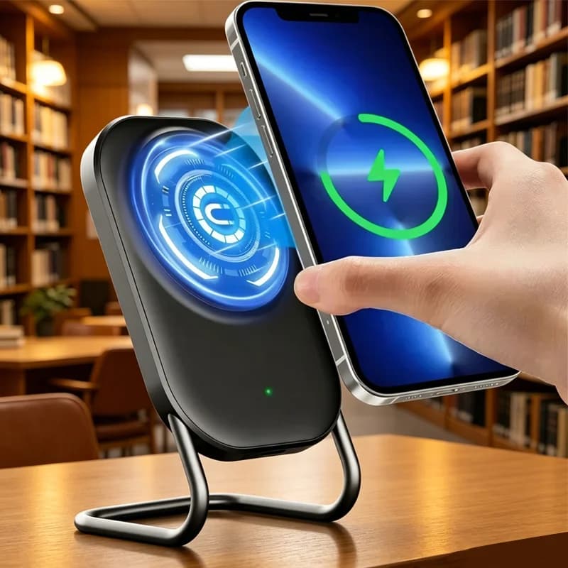 Magnetic Wireless Charger Desktop Phone Charge Cellphone Holder Fast Charging Station For Magsafe iPhone 17 16 15 14 13 Pro Max
