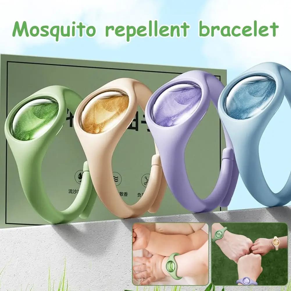 Braccialetto Repellente per Zanzare, per Esterni Estivi, Anti-Zanzare per Neonati e Bambini con Olio Essenziale Naturale, Sicuro per Mamma e Bambino