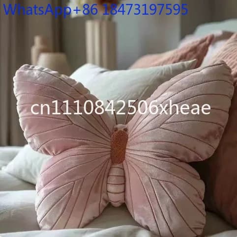 Cute Butterfly Cushion Comfortable Pink Sleeping Bed Cushion Neck Travel Pillow Room Decoration Aesthetic Pillows for Furniture