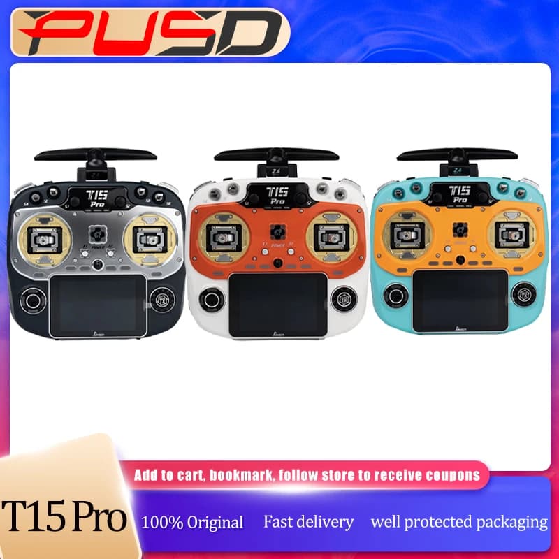 Remote Controller T15 Pro 2.4Ghz HALL Gimbal Sensor Radio Controller EDGETX/ELRS For Long Rang FPV RC Drone RC Transmitter