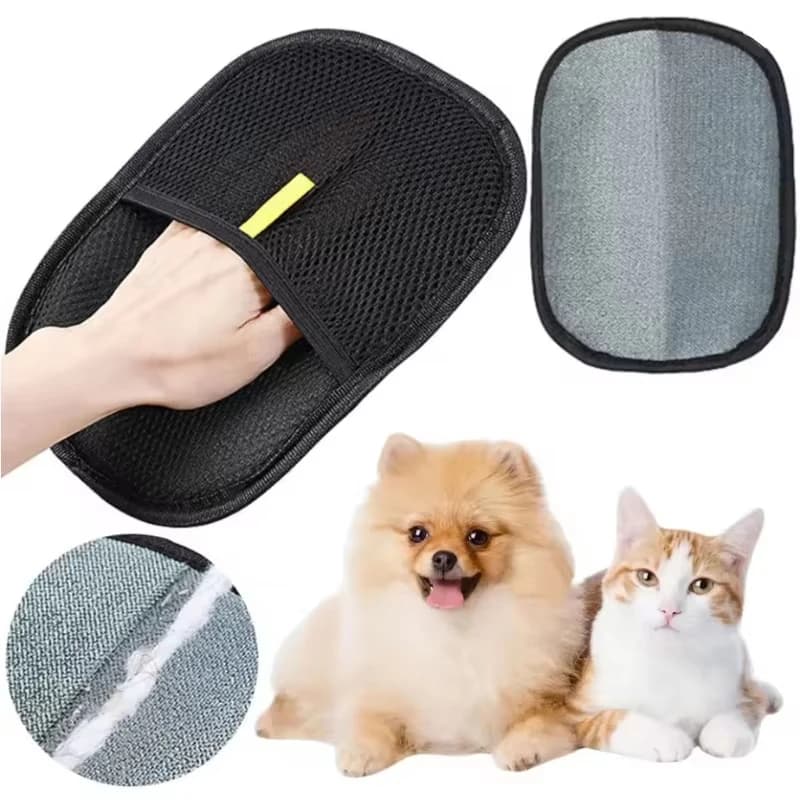 Reusable Washable Pet Hair Removal Gloves Portable Lint Dehairing Tool for Clothes Couch Dog Cat Grooming Pet Accessories