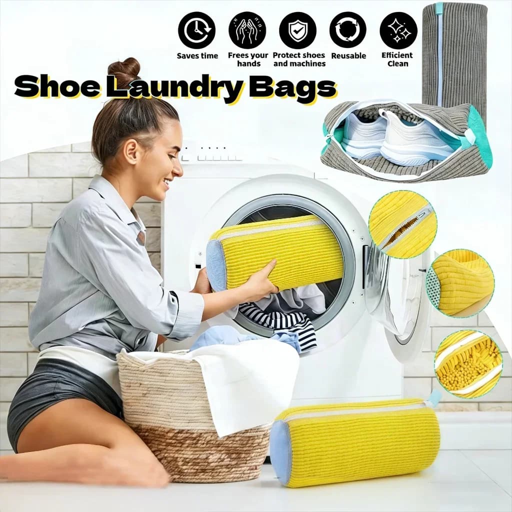 Washing bag Mesh, Shoe protection, Polyester soft fibres, Compatible with washing machine, Drying bags