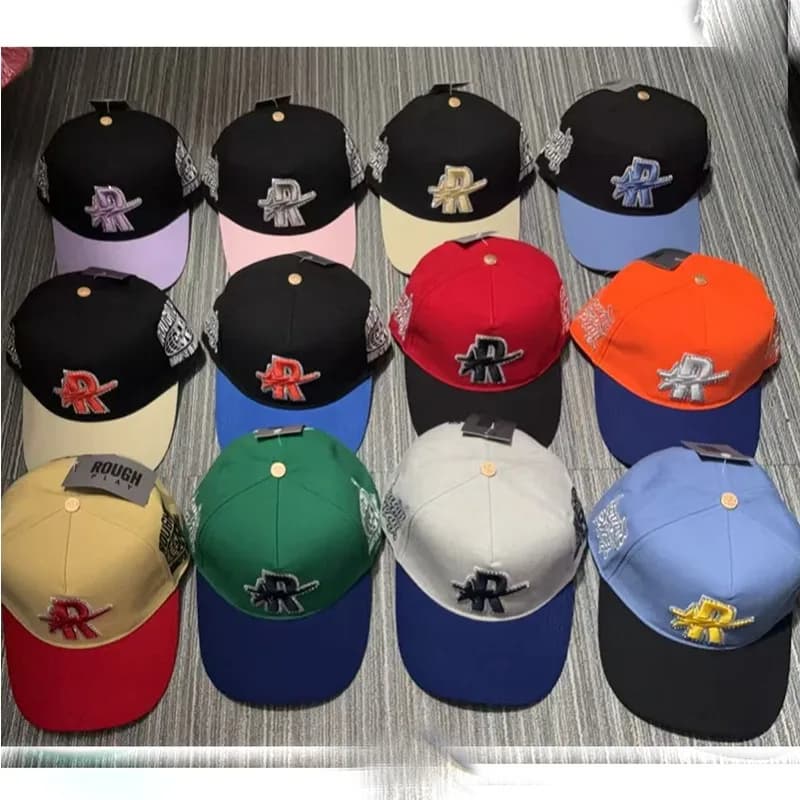 2026 New Rough Play Unisex Snapback Hat Two‑Tone Design R Star Embroidery Hip Hop Street Baseball Cap