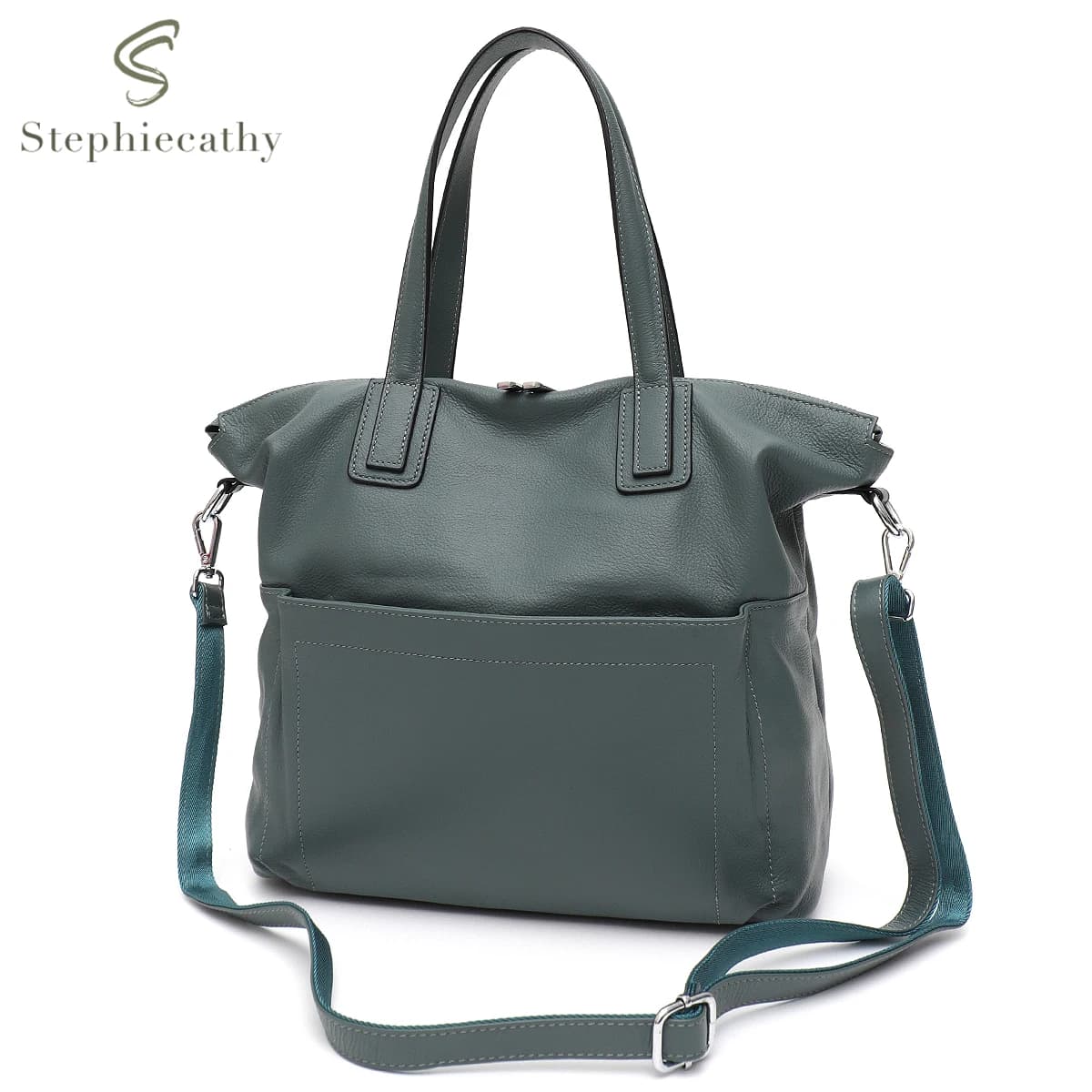 Borsa tote elegante in vera pelle da donna, grande borsa a tracolla a tracolla, casual quotidiana, versatile, per tutte le stagioni, da viaggio