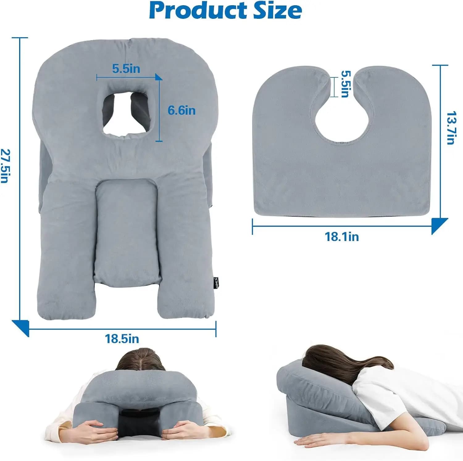 Face Down Pillow for Sleeping Memory Foam BBL Pillow Postoperative Eye Care Ergonomic Pillow Beauty Pillow for Home Massage