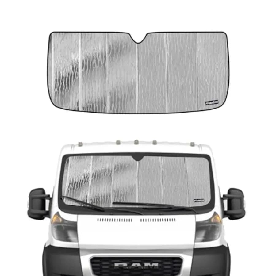 Parasole per Parabrezza per Ram ProMaster 1500 2500 3500 2014-2025 Reversibile Argento/Nero