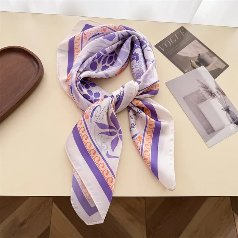 Sciarpa di Lusso, Hijab, Bandana, Fazzoletto, Sciarpe di Seta, Foulard da Donna, Sciarpa Quadrata, Stampa alla Moda, Turbante, Fascia per Capelli, Sciarpa Avvolgente, Antivento