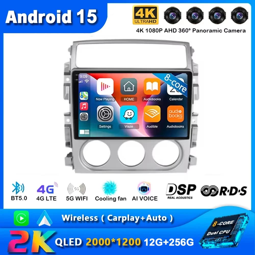 Android 15 8 Core QLED Schermo Carplay Autoradio Per Suzuki Liana 2004-2008 Multimedia 2din DVD Autoraido GPS 5G WIFI