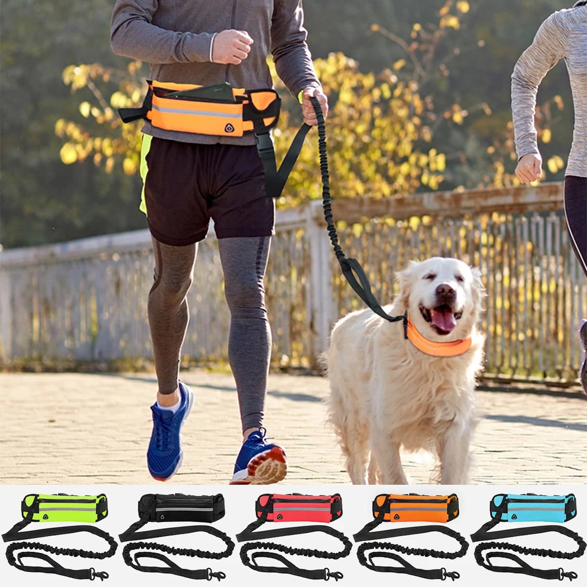 New leash for traction rope for dogs with pouch Durable nylon training brace Premium supplies for running dogs, walking training, hiking