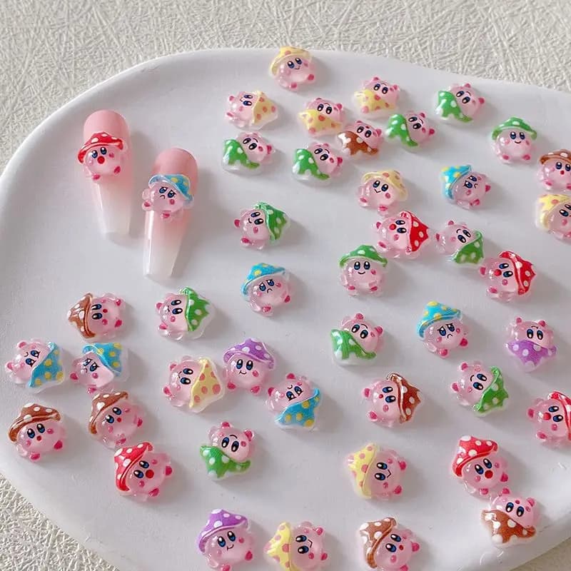 2/10/20 Pezzi Decorazioni per Unghie Kirby, Accessori per Nail Art in Resina 3D, Decorazioni Trasparenti a Forma di Ghiaccio