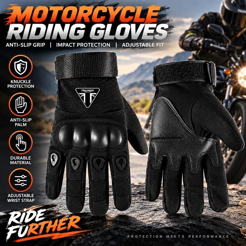 For TRIUMPH Motorcycle Accessories Gloves Safety Defense Motocross Gloves Outdoor Driving Riding Protective Gear