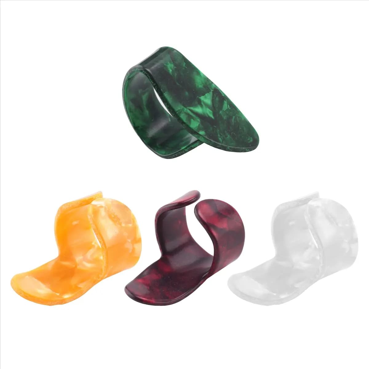 New Arrival 3 Finger Picks + 1 Thumb Pick Plectrums Guitar Plastic