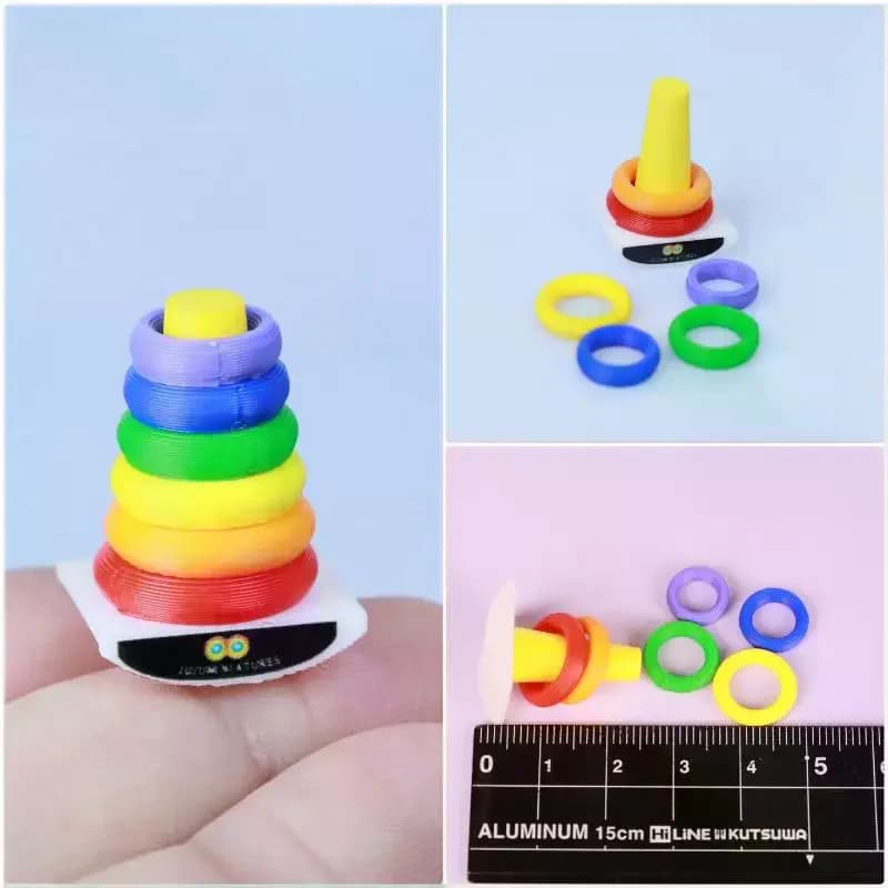 2 Set di Giocattoli Educativi per la Prima Infanzia, Torre Arcobaleno Impilabile, Puzzle per lo Sviluppo dell'Intelligenza, Giocattolo per Bambini, Regalo, Anelli Impilabili