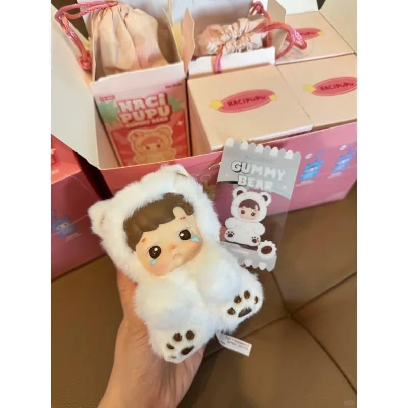 POPMART HACIPUPU Orso Gummy Candy Series Vinile Peluche Ciondolo Cieco Scatola Regalo Di Natale A Sorpresa Per Ragazze Labubu Collezione Originale