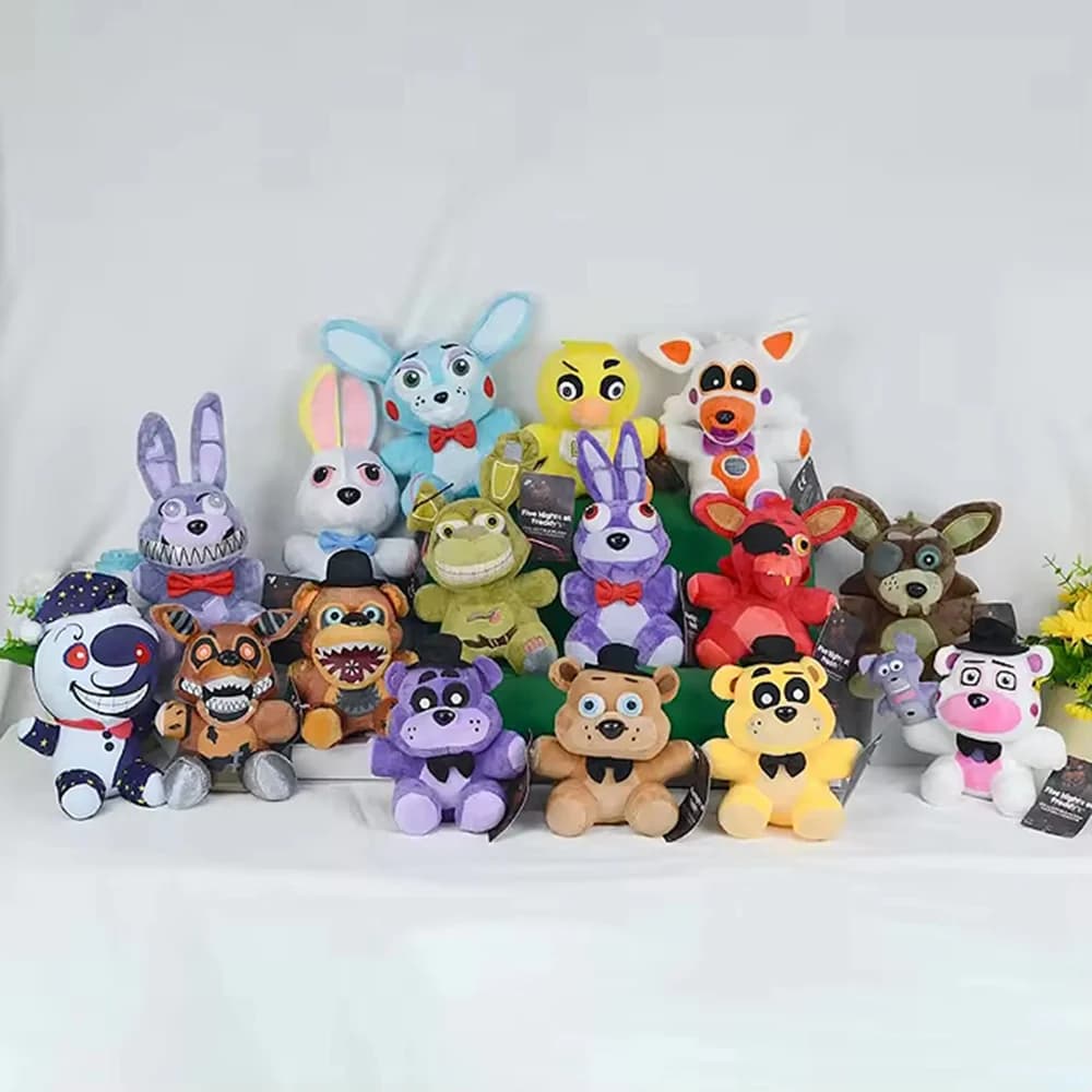 2026 Hot Sale Peluche Five Nights at Freddy's, Simpatici Giocattoli di Peluche, Bambole Imbottite a Tema Cartone Animato, Giocattolo di Freddy per Bambini