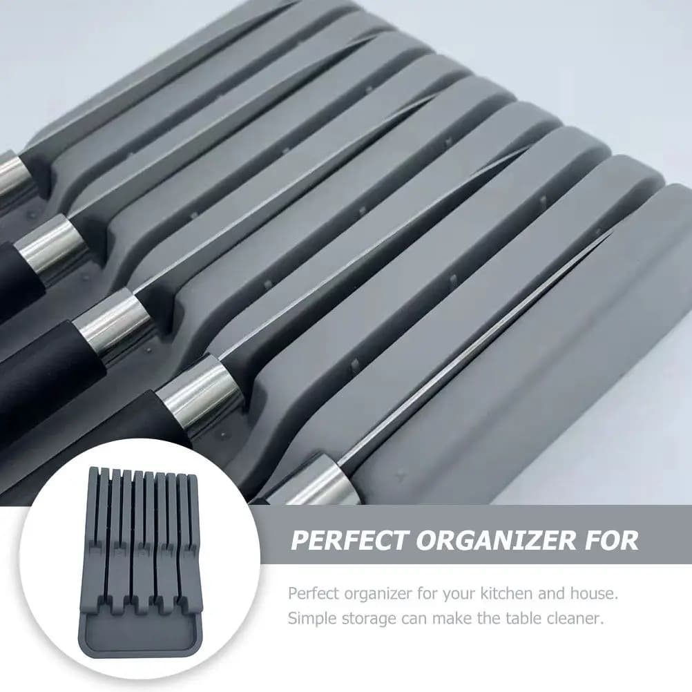 Kitchen Cutter Storage Stand Sturdy PP Plastic Rack for Knives Scissors Cutlery Draining Function Easy Clean Organizer