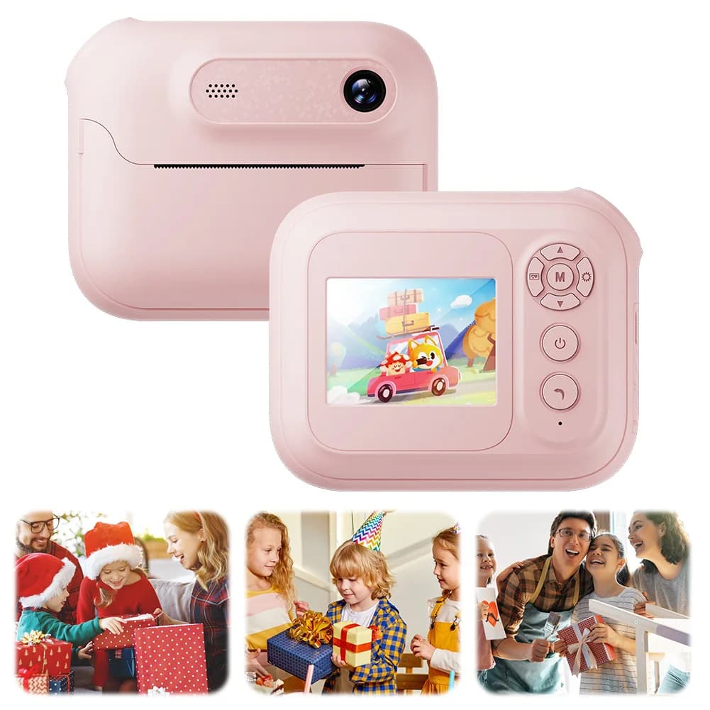 Camera with instant print Digital camera Camera with instant photo print rechargeable via USB Mini camera with children's thermal print