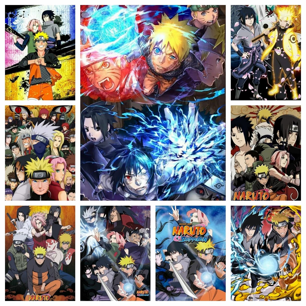 Naruto Shippuden 2025 New Diamond Painting Mosaic Cartoon Art Cross Stitch Embroidery Rhinestones Home Decor Children's Gift