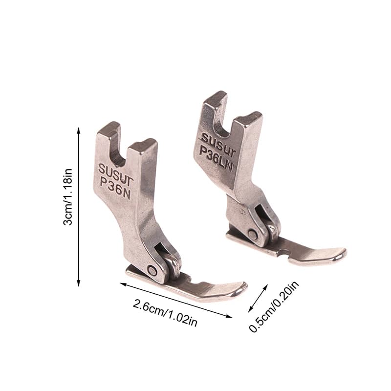 。1pc T36N T36LN Narrow Zipper Foot With Bottom For Industrial Single Needle Lockstitch Sewing Machine Pressure Feet Accessories
