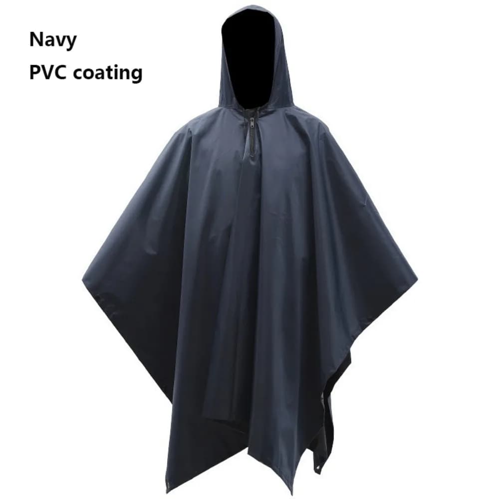 3 In 1 Outdoor Raincoat Waterproof Portable Hooded Sleeve Rain Poncho Multicolors Camping Hiking Travel Rainwear Tent