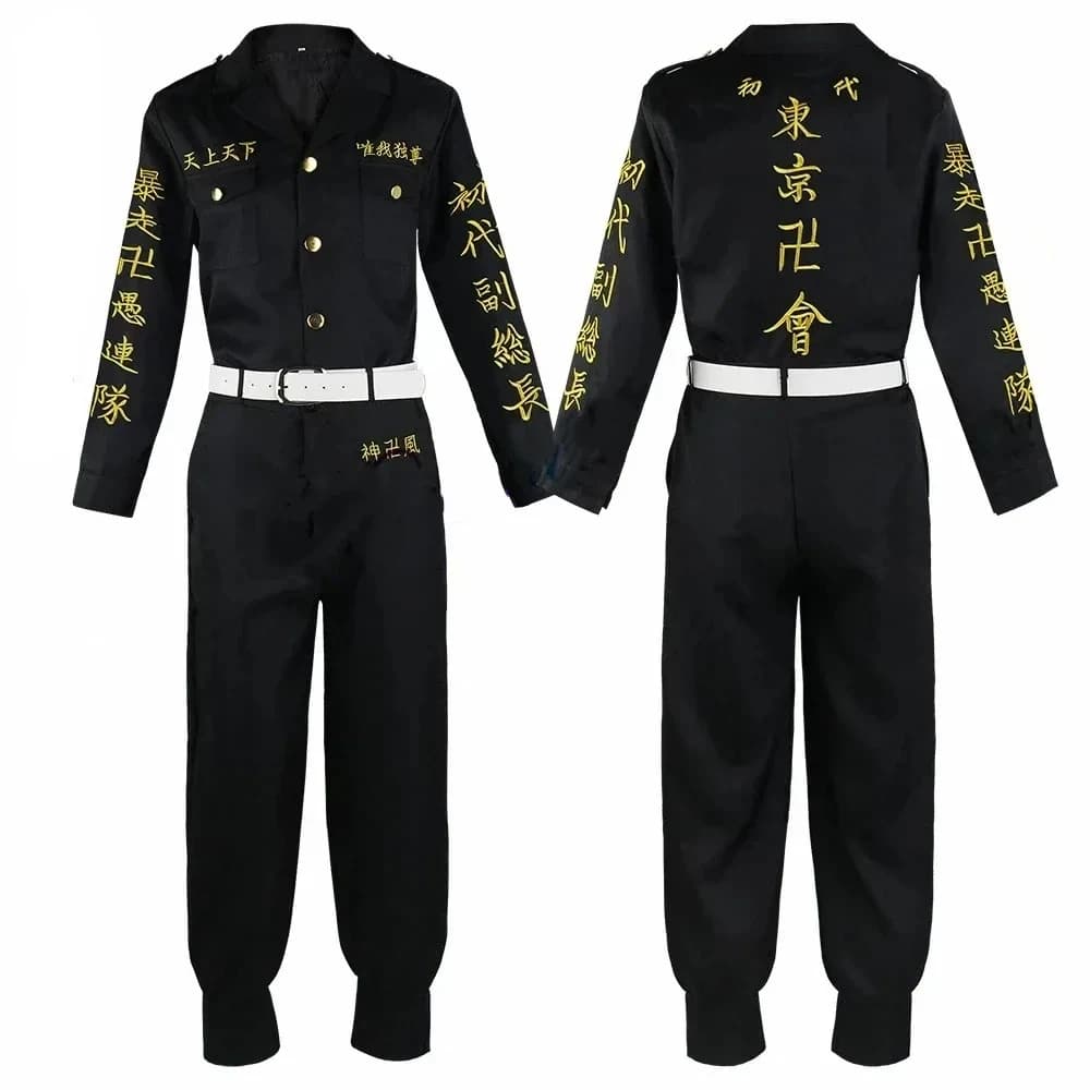 Anime Tokyo Revengers Sano Manjiro Cosplay Costume Cloak Tokyo Manji Gang Mikey Jacket Cloak Pants Wig Suit Halloween Costumes