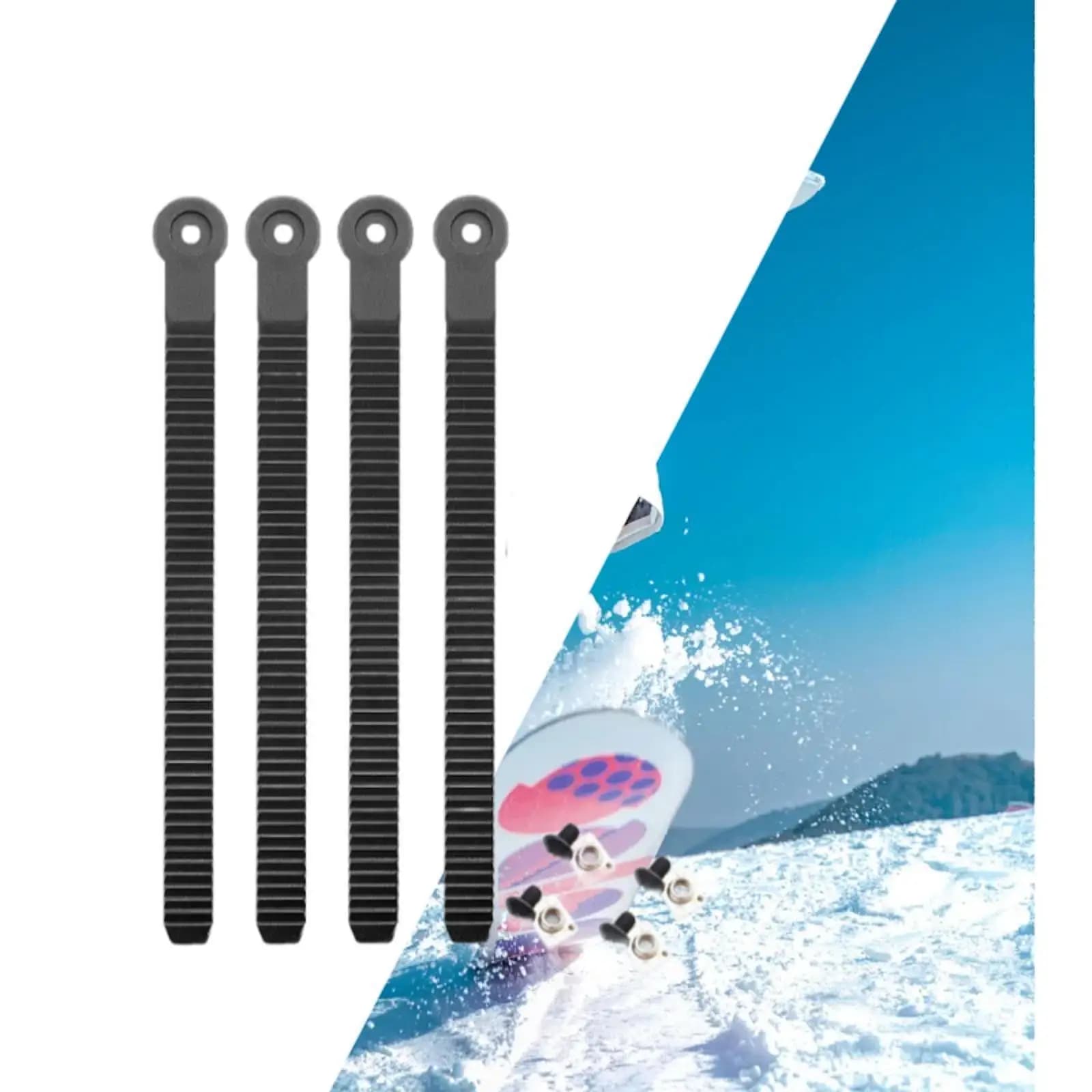 Cinghie di Fissaggio per Snowboard in Plastica ABS, Ricambi per Attacchi con Cinghie a Scala e Viti per Appassionati di Sport Invernali