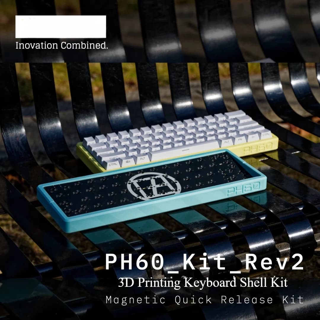 Kit PH60 Rev2 HHKB Tastiera Shell Guarnizione di stampa 3D personalizzata 60% GH60 Compatibile con interruttore magnetico Accessori per ufficio da gioco