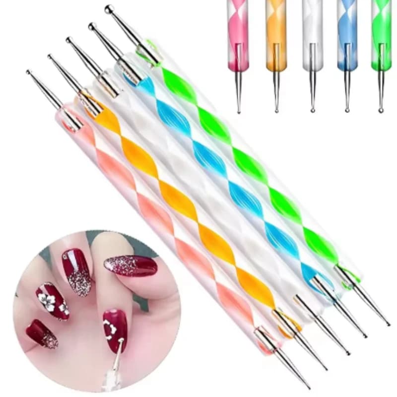 Set di 5/10/20 Pezzi di Penne per Nail Art, Kit per Manicure con Punta per Punteggiatura, Strumenti per Applicazione di Strass e Gemme