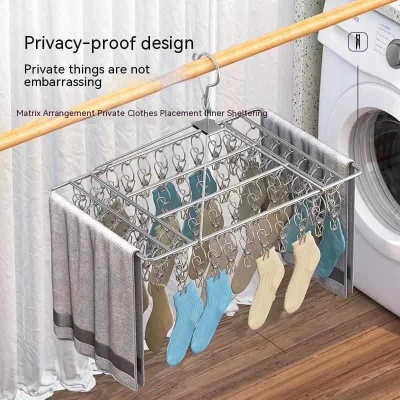 Coat rack 20/40 metal folding clothes hangers for drying underwear socks for children's clothes