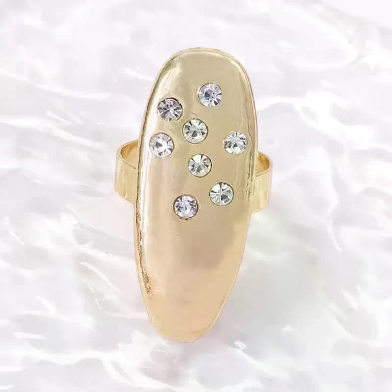 Retro Geometric Teardrop Opening Rings For Women Fashion Personalized Artistic Adjustable Rings Jewelry Gifts