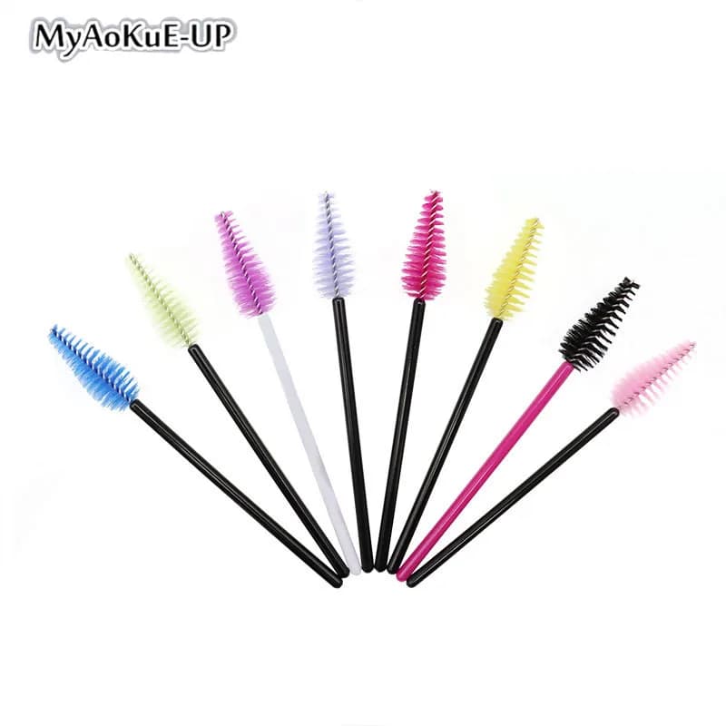 25/50/100pcs Eyebrow Brushes for Eyelash Spoolies Mascara Sticks Applicator Use And Drop For Eyelash Extension Tool
