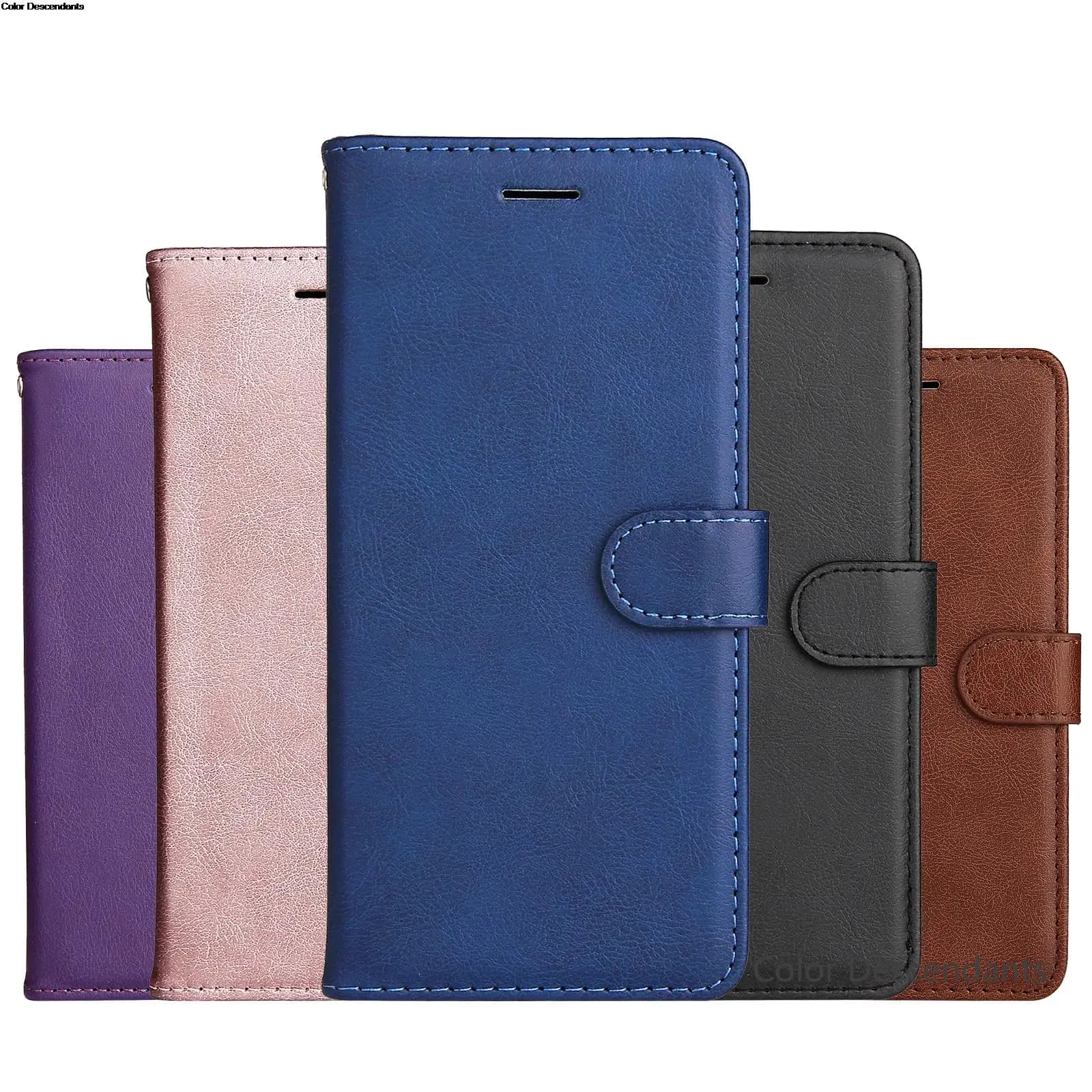 Custodia a portafoglio di lusso per Xiaomi Mi 17 Pro Max, in pelle tinta unita, con chiusura magnetica, funzione funda, cordino e protezione per telefono.