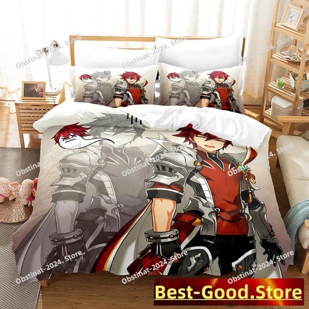 Gioco fantastico Elsword Set biancheria da letto Singolo Twin Full Queen King Size Set letto per bambini per adulti Set copripiumino Anime parure de lit