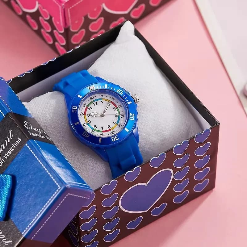 Bambini Bambini Estate Impermeabile Antiurto Durevole Cinturino in gelatina Orologi analogici al quarzo per Ragazzi Ragazze Regali per studenti sportivi di moda