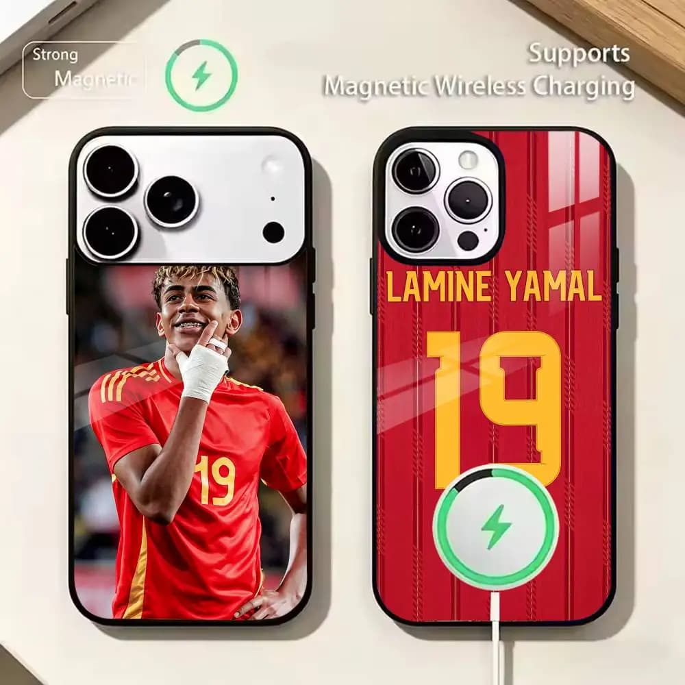 Sport L-Lamine Y-Yamal STAR 19 For IPhone17 16 15 14 13 12 11 Plus Pro Max Plus Wireless Charger Phone Case