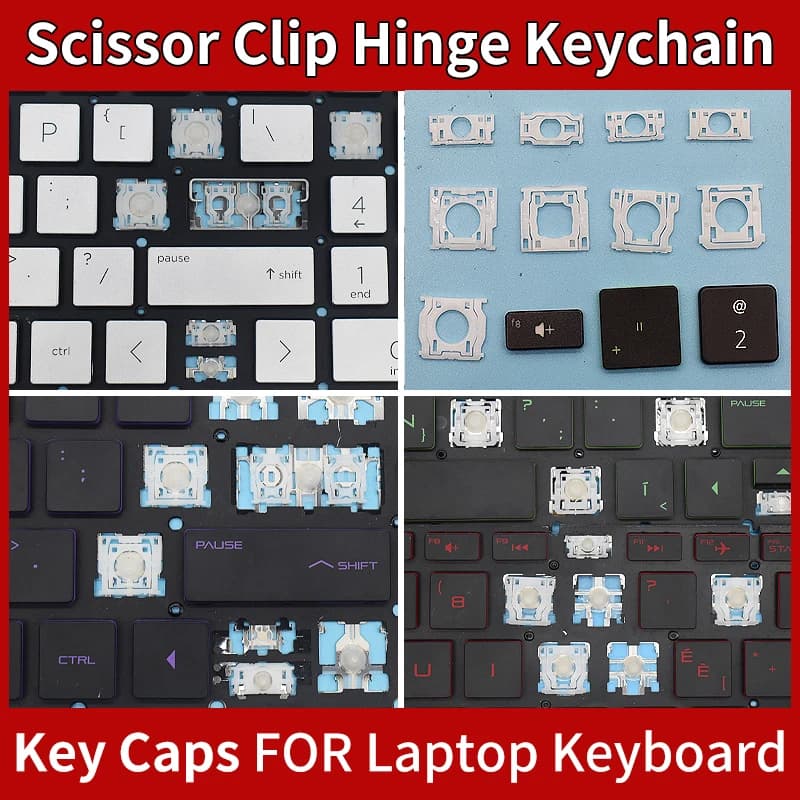 Chiave di ricambio retroilluminata per HP ENVY 17 17-CG 17T-CG 17M-CG 15-CR 15T-DA 15-DF 15-DK argento tastiera per Laptop chiave e clip