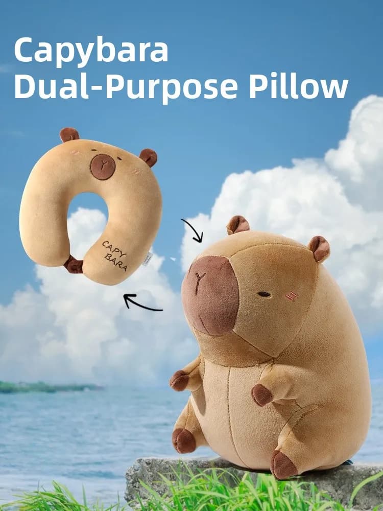 Cuscino da Viaggio 2-in-1 a Forma di U in Memory Foam, Versatile, Regalo di Compleanno per Studenti, Comodo e Traspirante