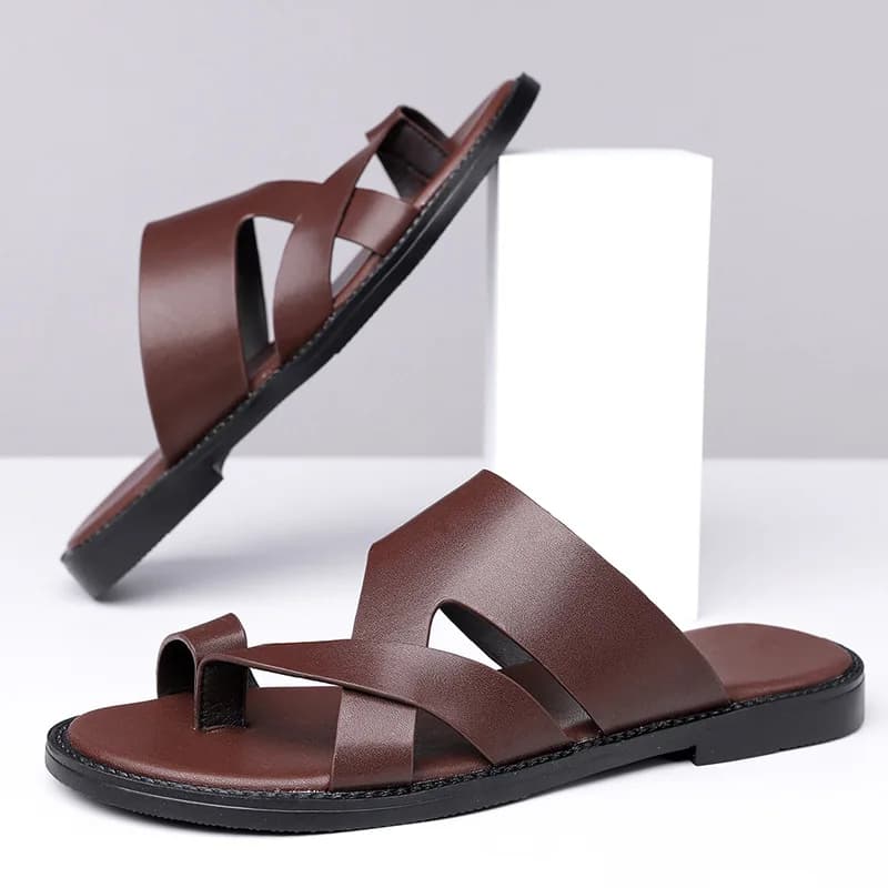 Ciabatte da uomo piatte estive 2026, traspiranti, casual, con suola morbida, da spiaggia, leggere, comode, alla moda, antiscivolo