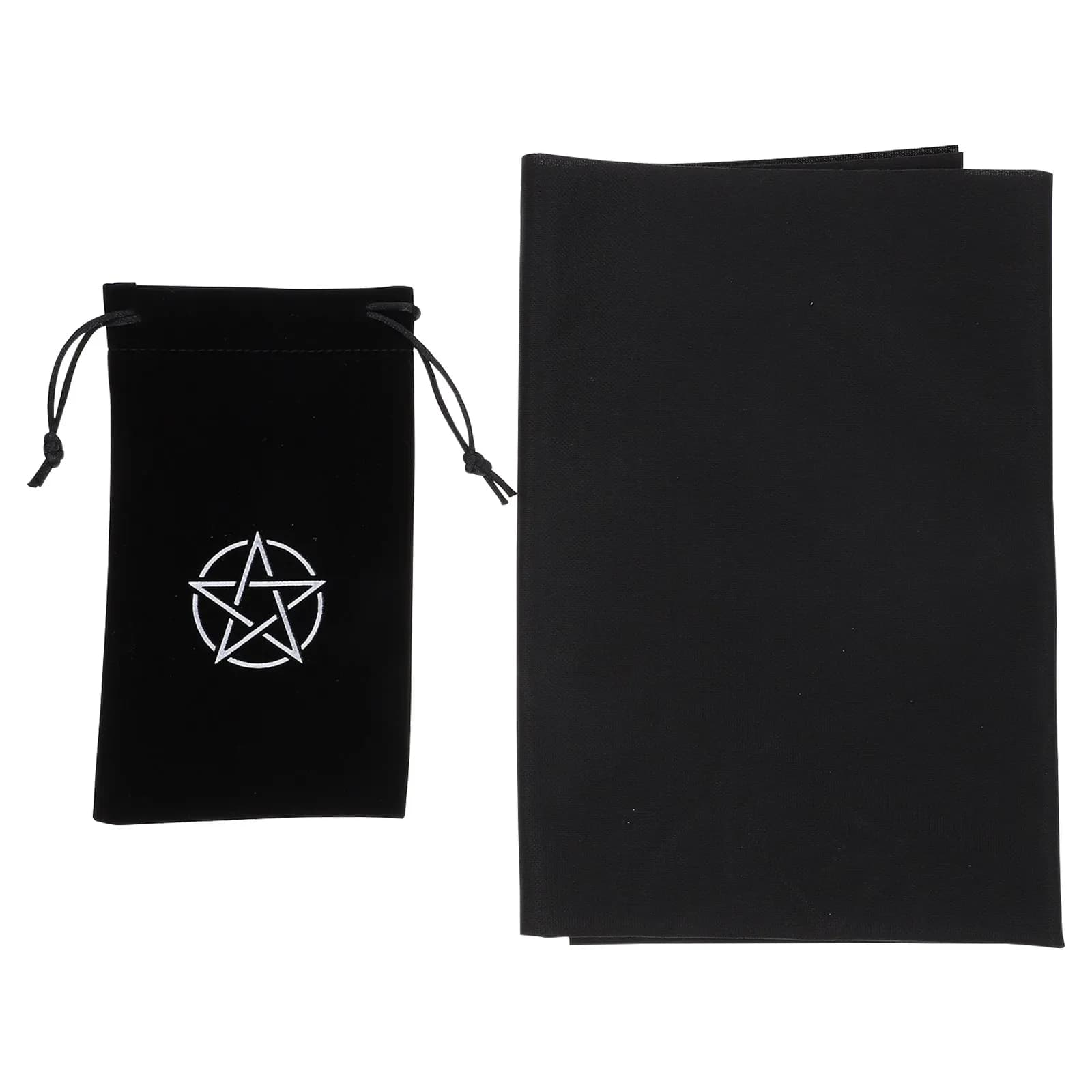 Set da 1 Pezzo: Tovaglia con Pentacolo e Sacchetto Porta Carte dei Tarocchi con Coulisse, Materiale Premium Resistente all'Usura per Principianti, per la Conservazione delle Carte Divinatorie